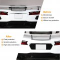 Rear License Frame Compatible With Chevrolet Corvette C8 2020-2024 Aluminum Plate Grill Vent Insert Trim Base Accessories