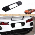 Rear License Frame Compatible With Chevrolet Corvette C8 2020-2024 Aluminum Plate Grill Vent Insert Trim Base Accessories