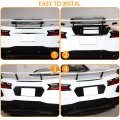 Rear License Frame Compatible With Chevrolet Corvette C8 2020-2024 Aluminum Plate Grill Vent Insert Trim Base Accessories