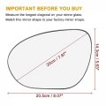 Car Rearview Mirror Glass Replacement With Backing Plate Heated Left Side Driver For Nissan Cube Juke