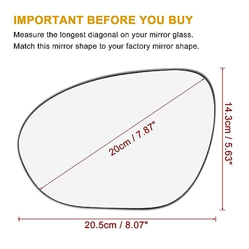 Car Rearview Mirror Glass Replacement With Backing Plate Heated Left Side Driver For Nissan Cube Juke