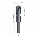 Uxcell 18 5mm Reduced Shank Drill Bit Hss 6542 Black Oxide With 1 2 Inch Straight