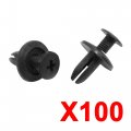 Uxcell 100 Pcs Car Fender Push In Type Plastic Rivets Fastener 15 X 12 6mm