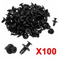 Uxcell 100 Pcs Car Fender Push In Type Plastic Rivets Fastener 15 X 12 6mm