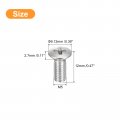 Uxcell M5x12mm Oval Head Phillips Machine Screws 50pcs 304 Stainless Steel Slightly Raised Countersunk