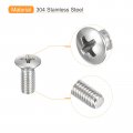 Uxcell M5x12mm Oval Head Phillips Machine Screws 50pcs 304 Stainless Steel Slightly Raised Countersunk