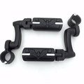 Xkh Moto Black 360 Adjustable Peg Mounting Kit Eagle Foot For Honda Goldwing Vtx1300 Shadow Valkyrie Triumph Equipped 1-1 2 