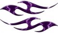 Weston Ink Simple Tribal Style Flame Graphics With Silver Outline In Purple Lightning Strikes 