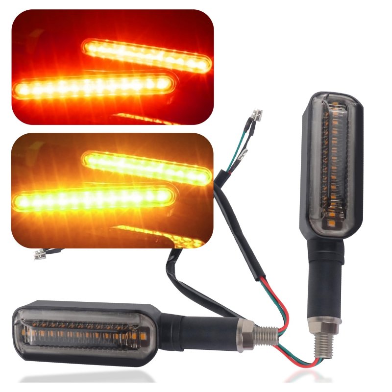 Carleef 2pcs Motorcycle Turn Signals Bright Cool 12led Signal Lights Indicators Modification Essential 12v Blinkers With