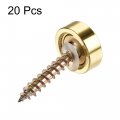 Uxcell Mirror Screws 14mm 0 55 20pcs Decorative Cap Fasteners Cover Nails Electroplating Bright Gold 304 Stainless Steel