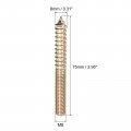 Uxcell M8x75mm Hanger Bolts 24pcs Double Ended Thread Dowel Screws For Wood Furniture Connecting
