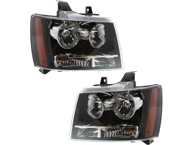 Headlight Assembly Set Of 2 For 2007-2014 Chevy Tahoe Full Hybrid Ev Gas Fhev