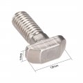 Uxcell M8x20mm T-slot Drop-in Stud Sliding Screw Bolt Carbon Steel 10pcs For 30 Series European Standard Aluminum Profile