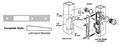 Crl Aluminum Finish Left Hand Beveled Faceplate For Dl2130 Series Hook Throw Deadlocks 