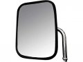 Front Manual Mirror Stainless Steel Non-swing Lock With Single Glass For 1992-1998 Ford E-350 Econoline 