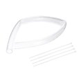 Flexible Pvc Tubing 45mm Id X 53mm Od 3 Feet Long Clear Vinyl Water Pipe Lightweight Plastic Hose With Zip Ties For Aquaponics 