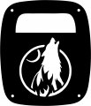 Jeeptails Wolf Howling At The Moon Tail Lamp Light Covers For Jeep Wrangler Tj And Yj Black Set Of 2 