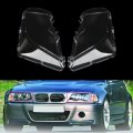 Ocpty Headlight Lens Cover 1 Pair Left And Right Car Headlamp Clear Compatible With 2001-2005 For Bmw E46 3-series 4dr For 320i
