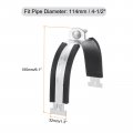 Uxcell Rubber Cushion Strut Clamp Fit For 4-1 2 Pipe Cushioned Rigid Steel Mounting Pex Tubing To Channels