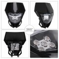Universal Led Dirt Bike Headlight 12v 25w For Yz Yzf Wr 125 250 450 Waterproof Front Lamp Most Pit Enduro Blue