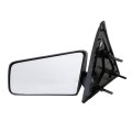 Side View Mirror For Gmc Sonoma 1996 1997 1998 Driver Black Plastic Housing Manual Adjustment Clear Rectangular Glass Fold Away 