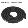 Uxcell Foam Rubber Seal Weather Strip 14mm Diameter 2 Meters Long Black