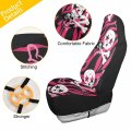 Burbuja Y2k Skulls On Zebra Front Car Seat Cover Breathable Protectors Universal Fits Suv Cars Truck Non-slip 1 Pack