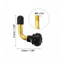 X Autohaux 5pcs Auto Tire Valve Air Tyre Pvr70 Stem Bent 90 Degree Angled Snap In Rubber Base For Car Truck Motorcycle Bike