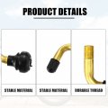 X Autohaux 5pcs Auto Tire Valve Air Tyre Pvr70 Stem Bent 90 Degree Angled Snap In Rubber Base For Car Truck Motorcycle Bike