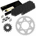 Caltric Black O-ring Drive Chain Sprockets Kit Compatible With Kawasaki Zx600 Zzr600 Zz-r600 2005-2008