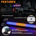 Xridonsen 35 Inch Traffic Advisor Light Bar 144 Led Blue Amber Strobe Lights Emergency Warning Flashing Safety Interior