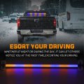 Xridonsen 35 Inch Traffic Advisor Light Bar 144 Led Blue Amber Strobe Lights Emergency Warning Flashing Safety Interior