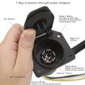 Keenso Trailer Plug Adapter Wiring 4 Way To 7 Round Converter For Rv