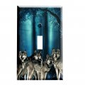 Midnight Gray Wolf Pack Switchplate Switch Plate Cover 1 Toggle 
