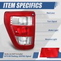 Auto Dynasty Tail Lights Assembly For 2021 2022 2023 2024 Ford F-150 Xl Driver Left Side Halogen Rear Lamps Non Blind Spot
