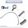 Uxcell 500mm 19 69 Length 0 4 Id Motorcycle Hydraulic Brake Line Oil Hose Pipe Metal Braided Cable For Atv Motocross Sport