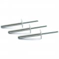 Hj Garden 60pcs Large Flange Aluminum Blind Rivet 3 16x1-3 8inch 4 8x35mm Self-plugging Open End Decorating Fastener Nails Pop 