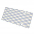 License Plate 6x12 Inches Purple Gingham Pastel Front Durable Automotive Metal Car Tag For Vehicle Sedan Suv