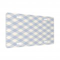 License Plate 6x12 Inches Purple Gingham Pastel Front Durable Automotive Metal Car Tag For Vehicle Sedan Suv