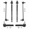 Boxi 6pcs Front Inner Outer Tie Rods Sway Bar Links For Chrysler 200 2011 2012 2013 2014 Sebring 2007 2008 2009 2010 Dodge 