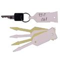 John Dow Industries 086w White Disposable Key Tag 1 Pack 