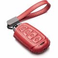 Vitodeco Genuine Leather Smart Key Fob Cover With Chain For 2017-2020 Hynundai Veloster 2019-2020 Hyundai Santa Fe Kona 2020