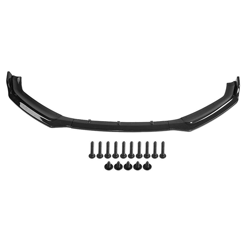 Car Front Bumper Lip Spoiler For B9 17-18 3pcs Abs Plastic Racing Style Easy Install Protective Effect Premium Quality Great