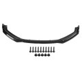 Car Front Bumper Lip Spoiler For B9 17-18 3pcs Abs Plastic Racing Style Easy Install Protective Effect Premium Quality Great