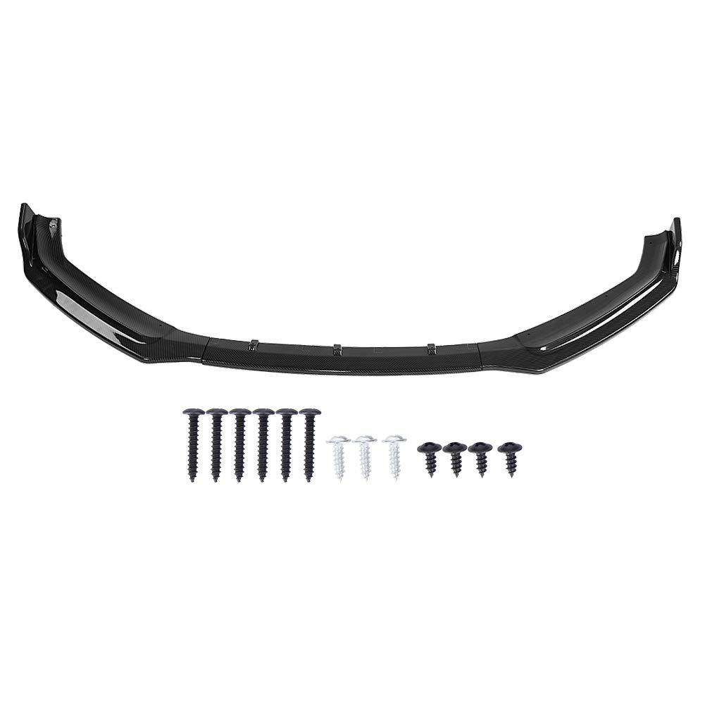 Car Front Bumper Lip Spoiler For B9 17-18 3pcs Abs Plastic Racing Style Easy Install Protective Effect Premium Quality Great