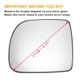 Car Rearview Left Driver Side Mirror Glass Replacement W Backing Plate Convex Heated White For Renault Kangoo 1997-2001
