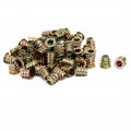M5x10mm Interface Hex Socket Threaded Insert Nuts 60pcs For Wood Furniture 