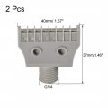 Uxcell Flat Nozzle G1 4 Male Thread Abs Air Blow Off Mini Jet Gray 2pcs