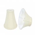 Aspen Creative 30076-2a Small Bell Shape Chandelier Clip-on Lamp Shade Set 2 Pack Transitional Design In Beige Bottom Width 3 X 