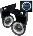 Spyder Auto Projector Halo Style Fog Lights Black Clear 